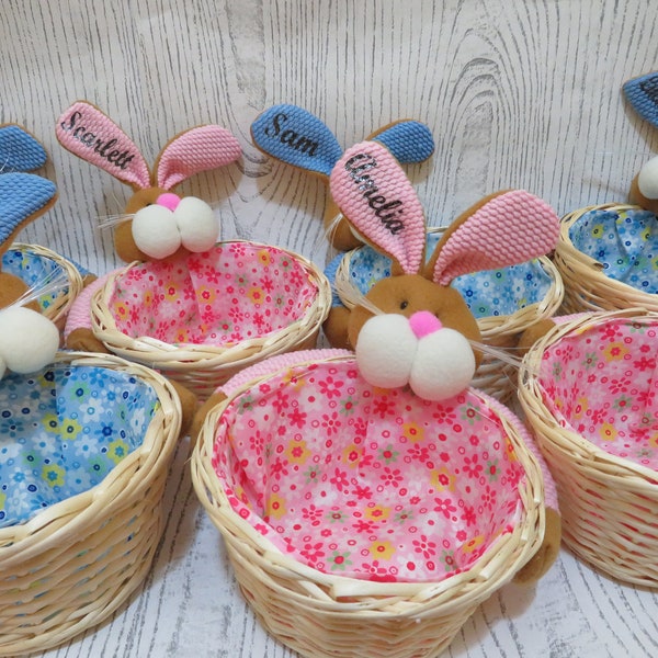 Easter Bunny Basket, Personalized Easter basket, Easter Gift, Easter chocolate basket