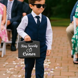 Ring Security Box with FREE sunglasses, Ring holder inside, ring bearer gift,  page boy gift, special agent gift, wedding idea