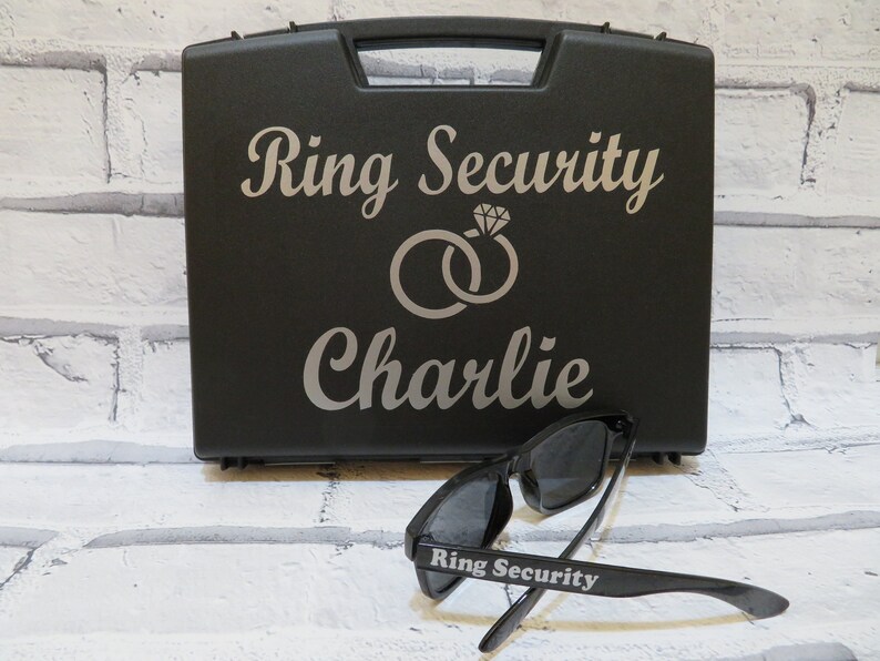 Ring Security Box with FREE sunglasses ring bearer gift Etsy