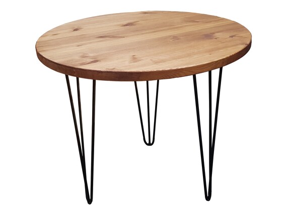 Round Industrial Table Handmade Furniture Home Decor Kitchen Etsy