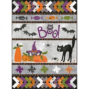 Scaredy Cats Fright Night Quilt Kit by Whimsicals (Terri Degenkolb)  from Windham Fabrics