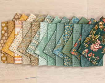 Secret Stash Earth Tones Fat Quarter Bundle by Edyta Sitar of Laundry Basket Quilts for Andover