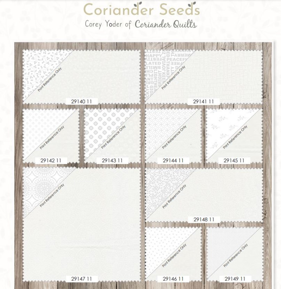 Coriander Seed Half Yard Bundle by Corey Yoder Etsy