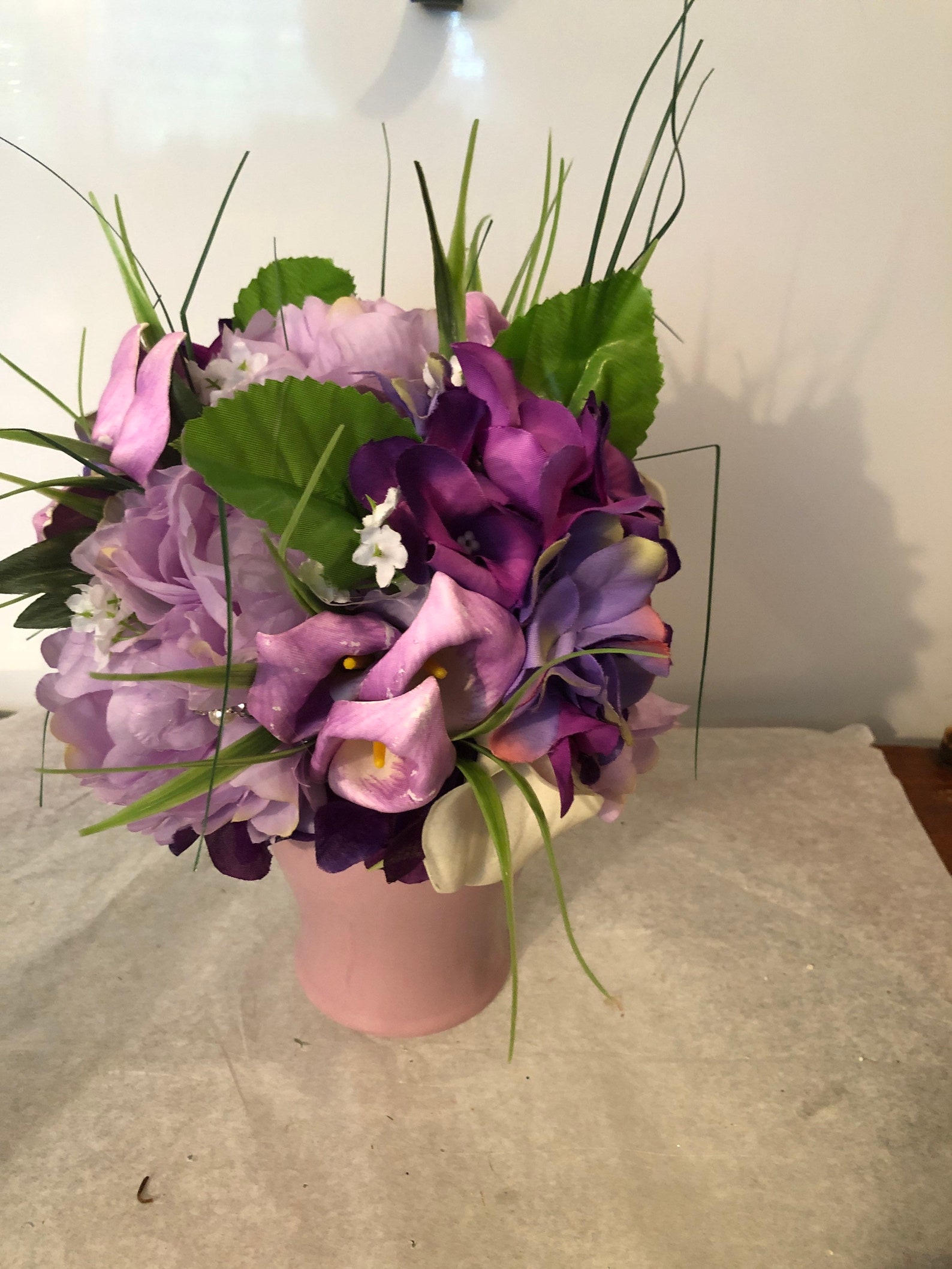 Flower arrangement artificial silks. C032 Etsy