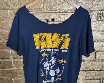 Unisex Rock & Roll Kiss   vintage tee / T-shirt