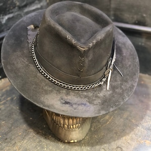 Vintage Rare Custom hat , &quot;The bank robber was riding a bobber”