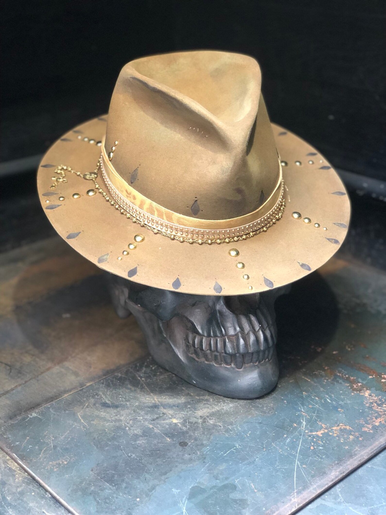 Vintage Rare Custom Hat Golden Gypsy - Etsy