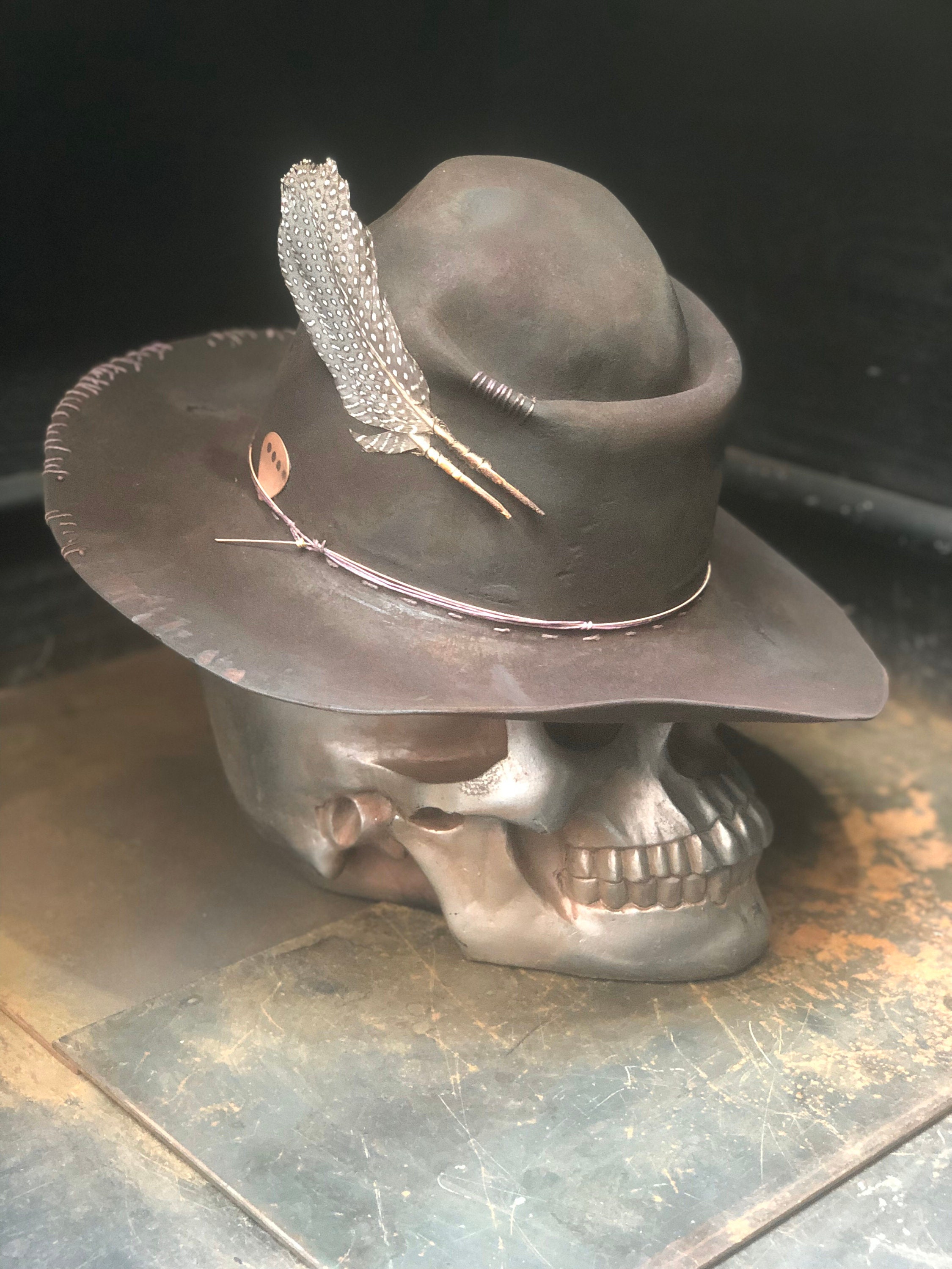 Vintage Rare Custom Cowboy Hat hard 