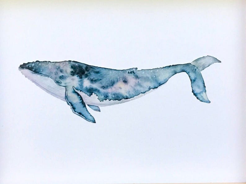 Aquarell Galaxy Wal Aquarell Wal Wal-Druck Aquarell Druck | Etsy