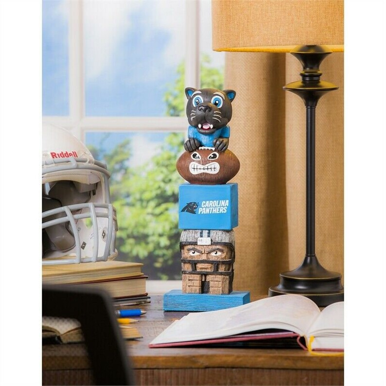 18.50 X 7.30 X 6.50 Carolina Panthers Tiki Totems Garden Statues