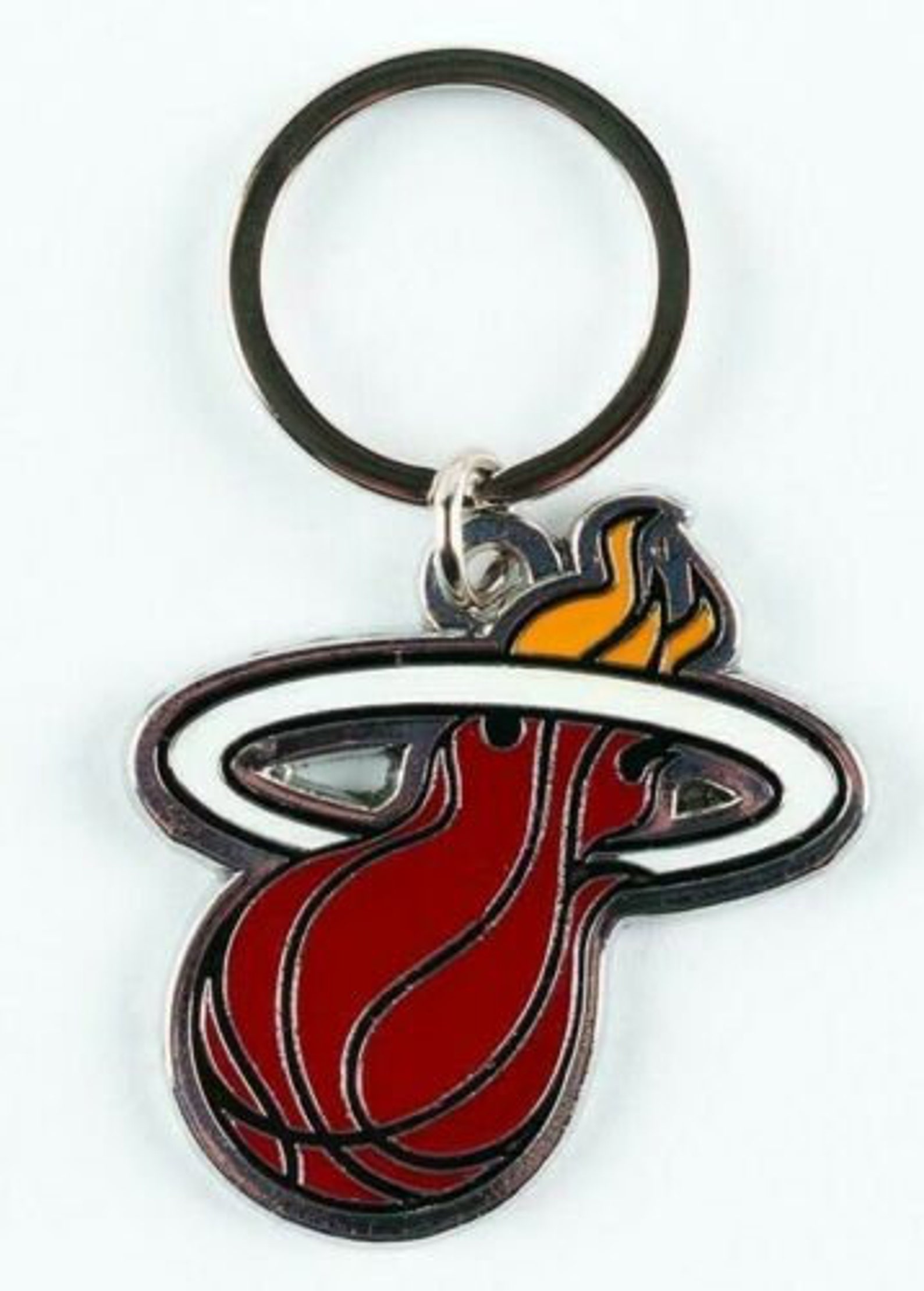Miami Heat Heavyweight Metal Keychain Keyrings Etsy