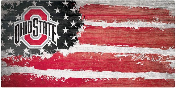 Ohio State Buckeyes flag Themed Wood Signs - Etsy