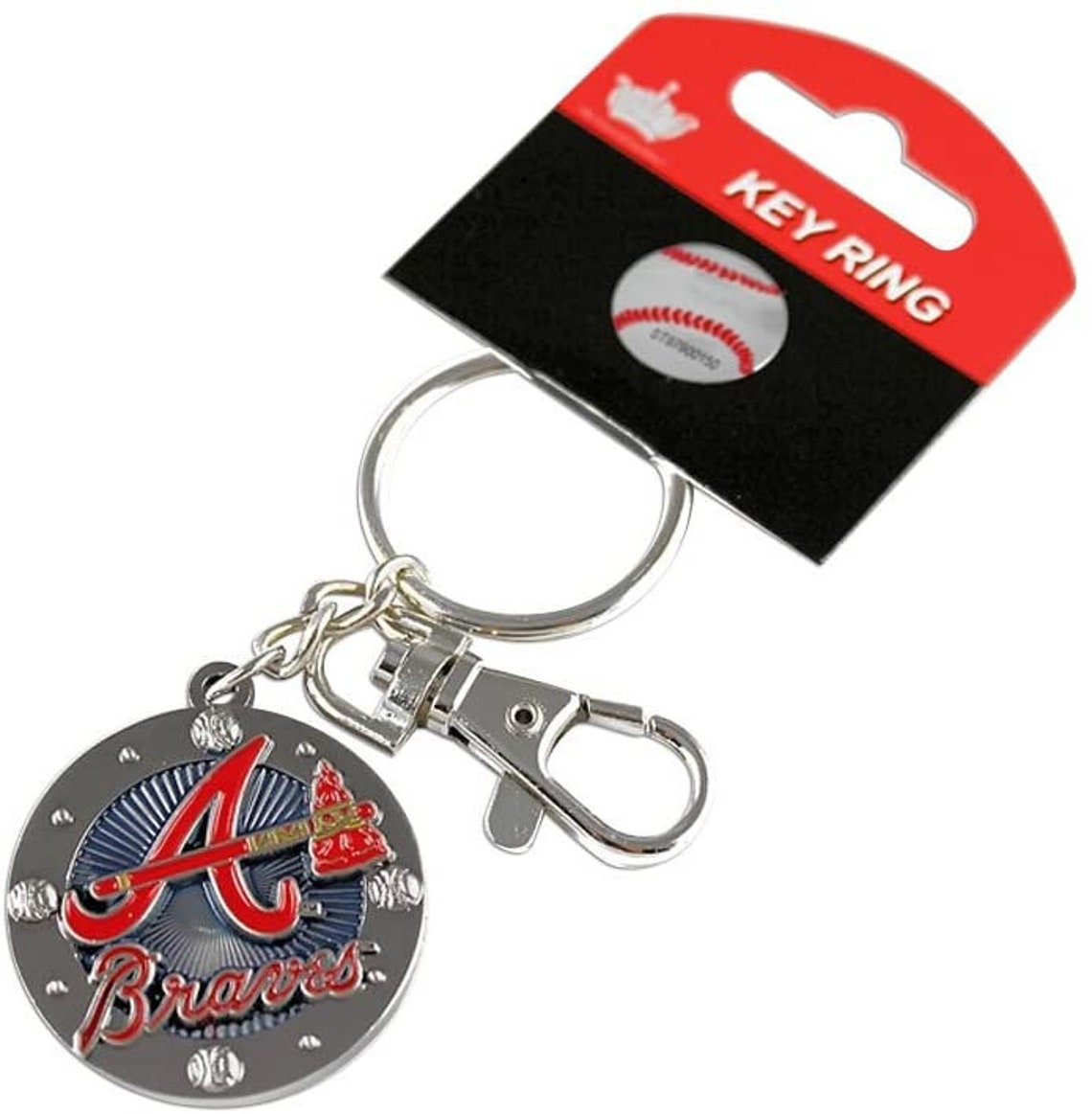 Atlanta Braves Impact Metal Keychain Keyrings Heavy Duty 1 Etsy