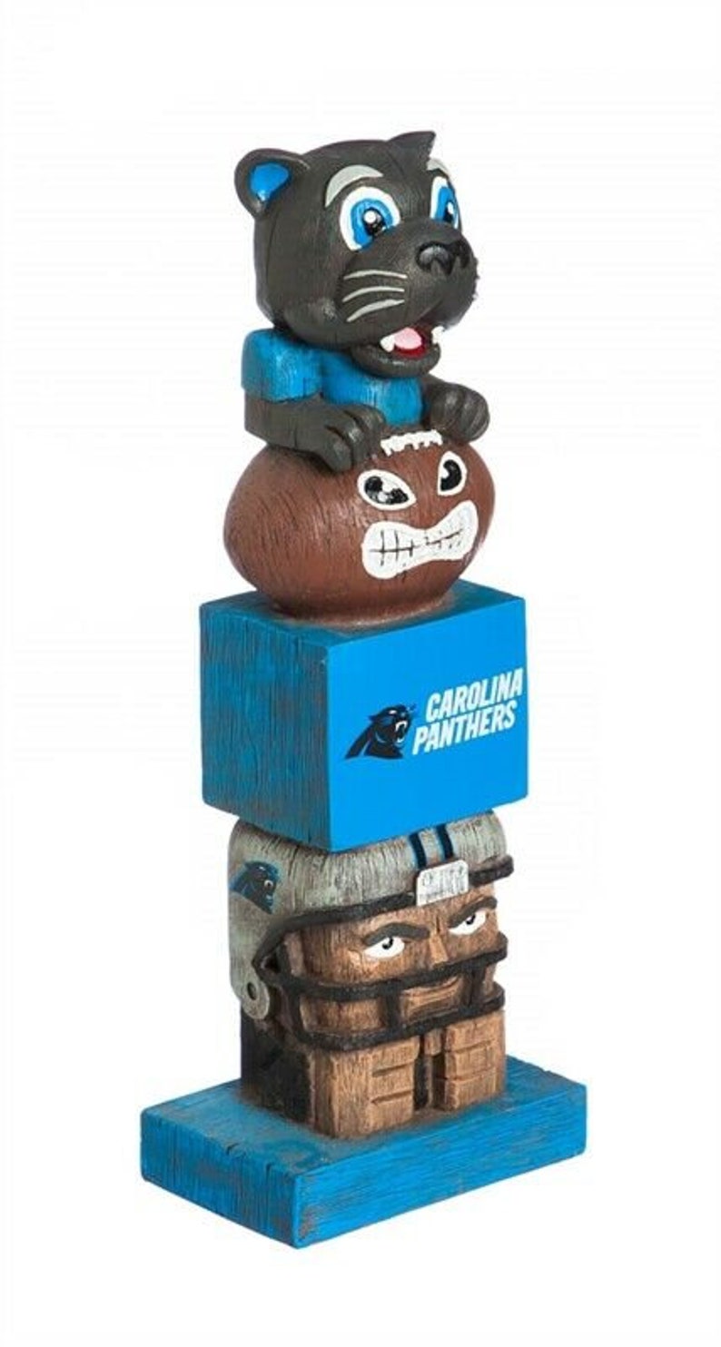 18.50 X 7.30 X 6.50 Carolina Panthers Tiki Totems Garden Statues