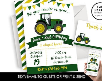 John Deer Invitation Etsy