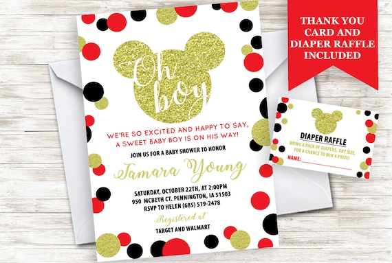 mickey mouse baby shower invitations walmart