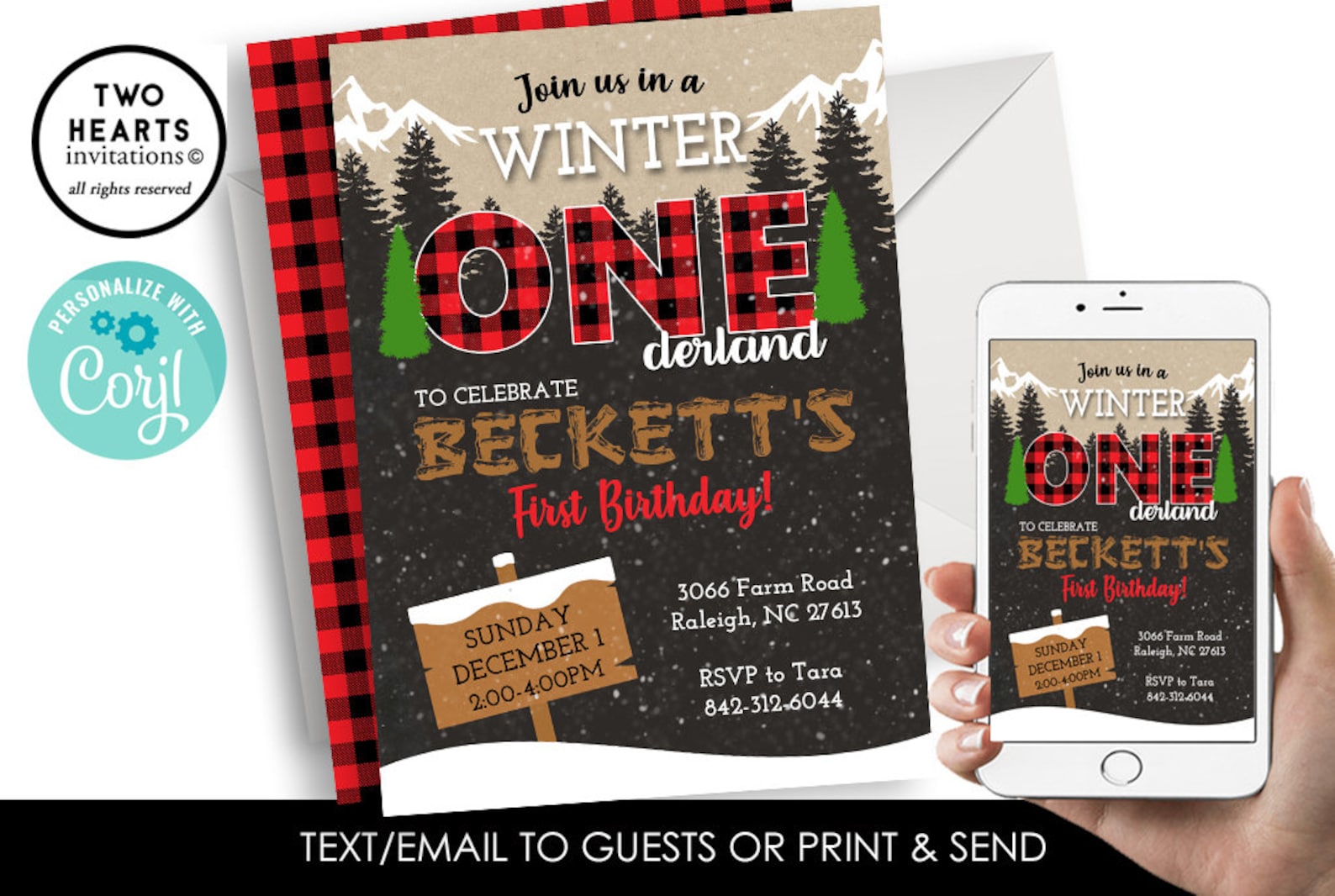 Lumberjack Birthday Invitation