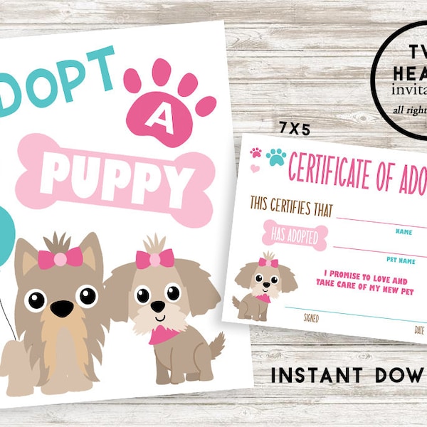Puppy Adoption 8x10 Sign - Etsy