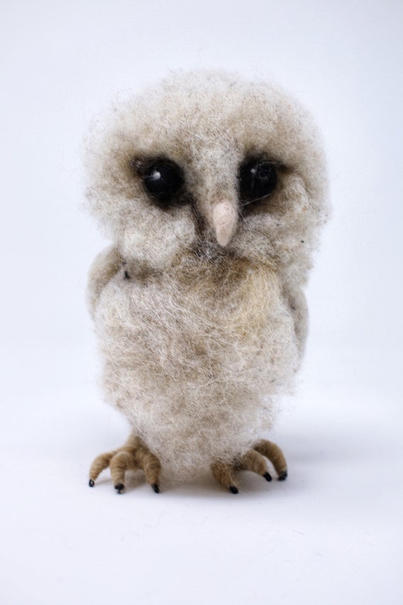Baby Owl Needle Felted Owl Totem Owl Gifts Etsy