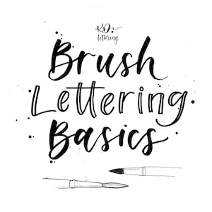 A4 size - Brush Lettering Basics for Beginners - Drill Sheets