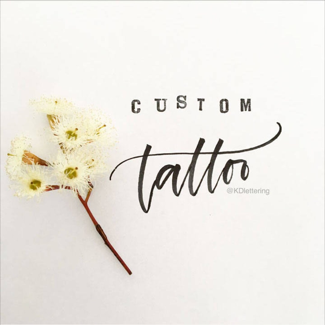 Custom Lettered Tattoo - Etsy