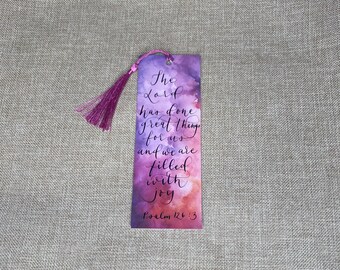 Bookmark #7 - "The Lord has done great things for us, and we are filled with joy" Psalm 126:3