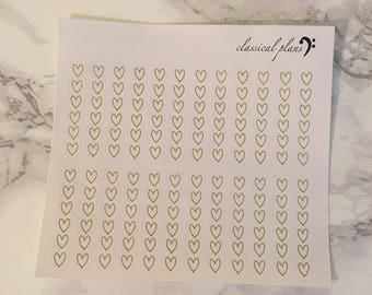 Listas de verificación del corazón frustradas en oro