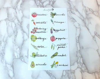 Vegetable Garden Stickers #1