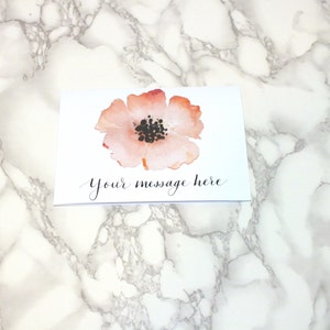 Cartão floral nº 1 (5x7) Saudação personalizada