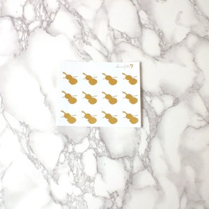 Foiled Violin Stickers- Large