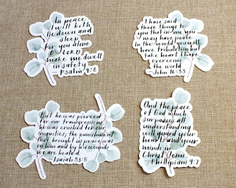 Peace Bible Verse Die Cut Sticker Pack