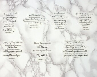 Bible Verse Pegatinas #11- (Die Cut Stickers)