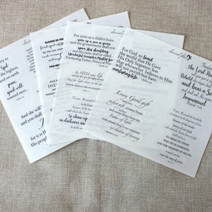 Bible Verse Sticker Stickers #12-#15 (Christmas themed package)