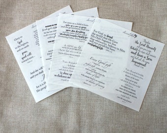 Bible Verse Sticker Stickers #12-#15 (Christmas themed package)