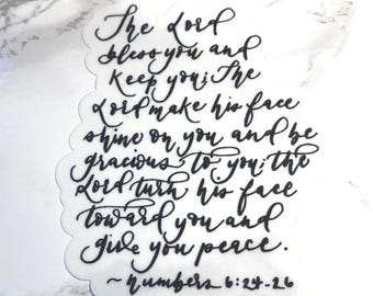 Numbers 6:24-26 Die Cut Sticker