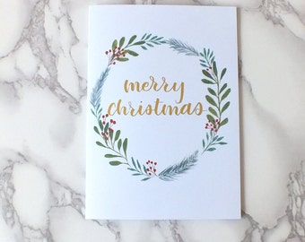Tarjeta de guirnalda de Navidad #2