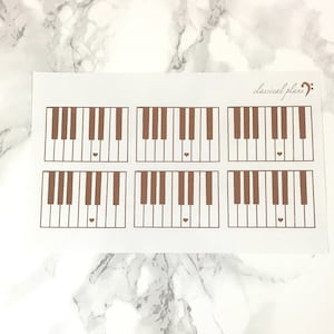 Foiled Piano Stickers- Large