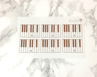 Foiled Piano Stickers- Large