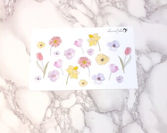 Spring Watercolor Floral Sampler #1