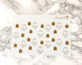 Foiled Birthday Stickers