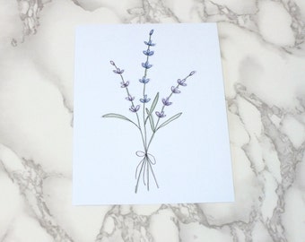 Lavender 5x7 Tarjeta de Nota de panel único