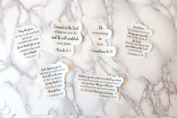 Bible Verse Stickers 4 Die Cut Stickers | Etsy
