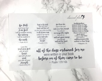 Bible Verse Stickers #1-#10 package
