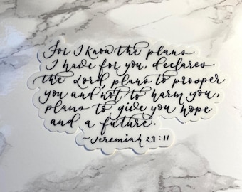 Jeremiah 29:11 Die Cut Sticker