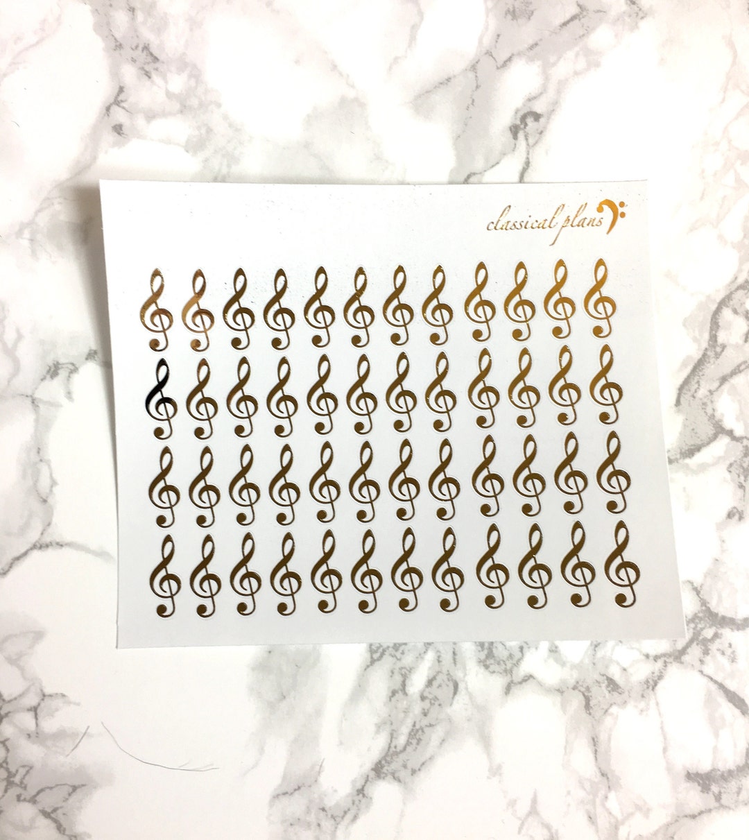 G Clef Sticker Foiled Treble Clef Stickers- Large - Etsy