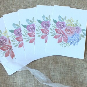 Cartes de notes 4x6 à panneau unique florales d’été (pack de 5)