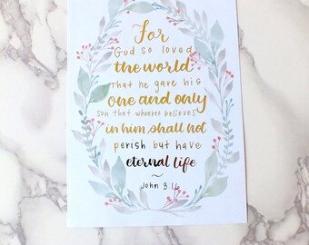 5x7 Bible Verse Print #8