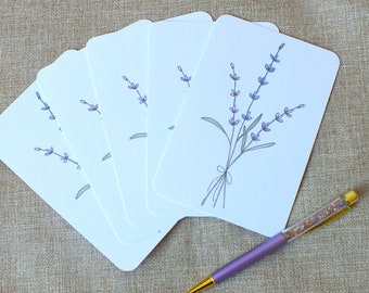 Lavender 4x6 Single-Panel Note Cards (pack of 5)