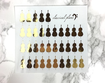 Verijdelde cello stickers