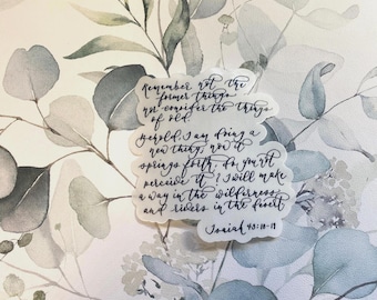 Isaiah 43:18-19 Die Cut Sticker